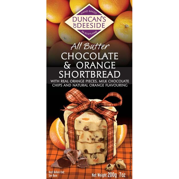 Sausainiai DUNCAN S OF DEESIDE su &scaron;okolado gabaliukai ir apelsinais, 200 g