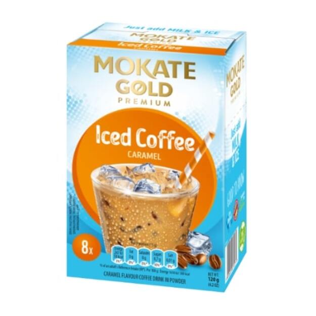 Kavos gėrimas MOKATE Iced  Coffee Caramel, 8 x 15g