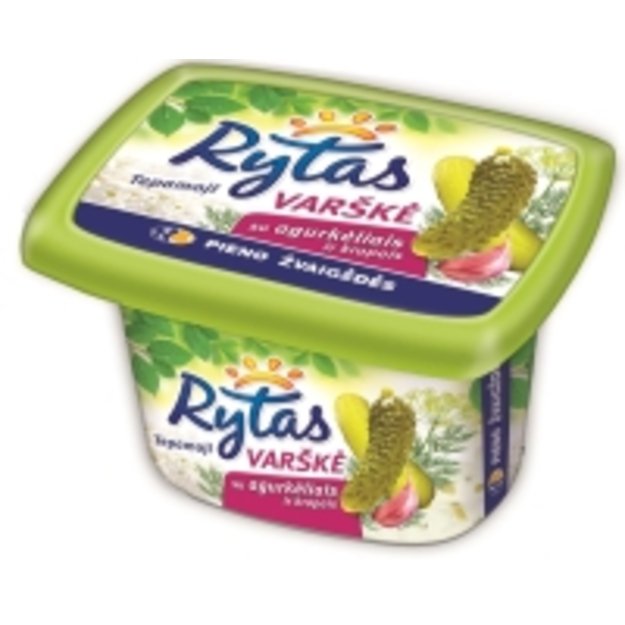 Tepamoji varškė RYTAS 15% riebumo, su agurkais ir krapais, 130 g