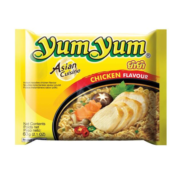 Greitai paruošiami makaronai YUM YUM, vištienos skonio, 60 g