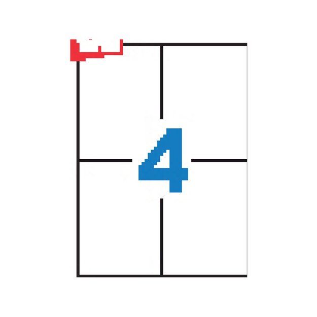Lipnios etiketės APLI, 105 x 148 mm, A4, 4 lipdukai lape, 100 lapų, balta 1