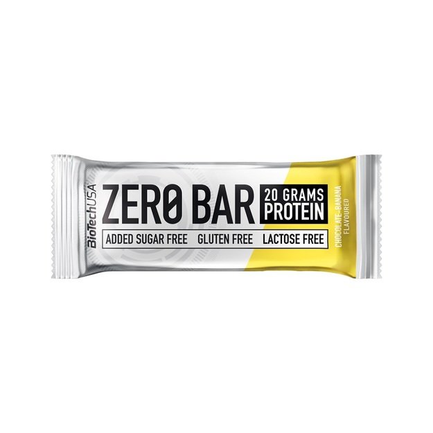 Baltyminis batonėlis BioTechUSA Zero Bar, šokoladinis, su bananais, 50 g