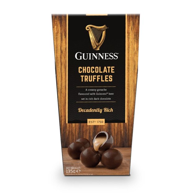 Juodojo &scaron;okolado saldainiai GUINNESS, su triufeliai, 135 g