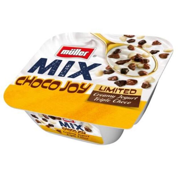 Jogurtas M&Uuml;LLER MIX trijų &scaron;okoladų skonio, 130g