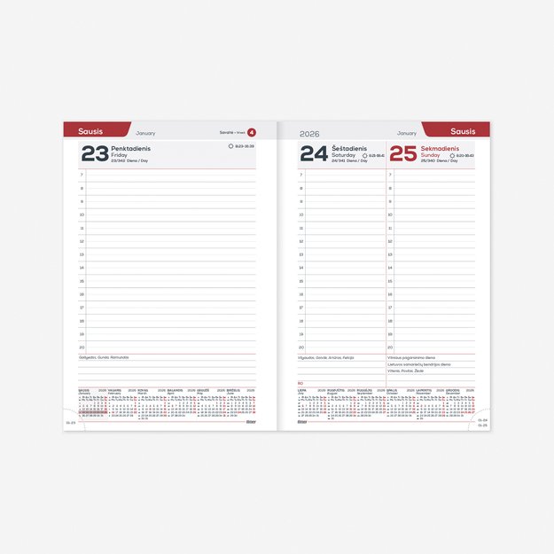 Kalendorius MANAGER Day 2026, A5, PU,  Camouflage 1