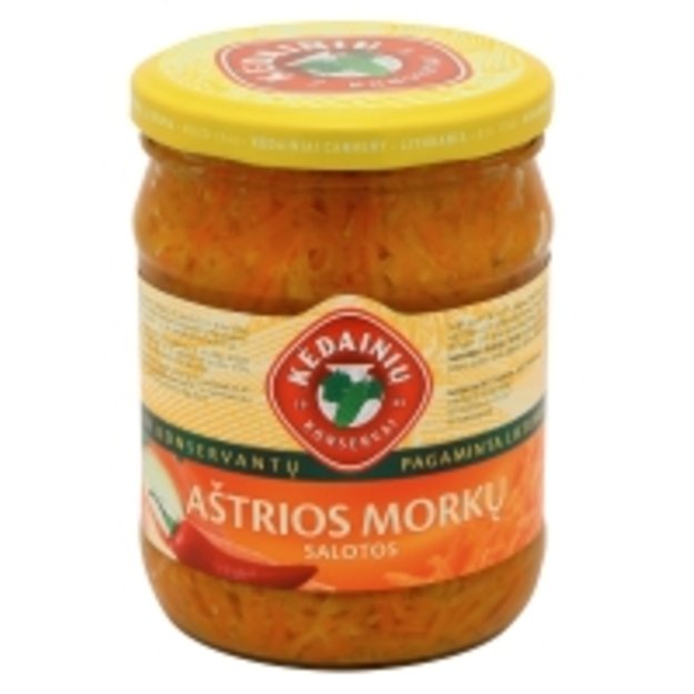 Aštrios morkų salotos KĖDAINIŲ, 0,5/480 g