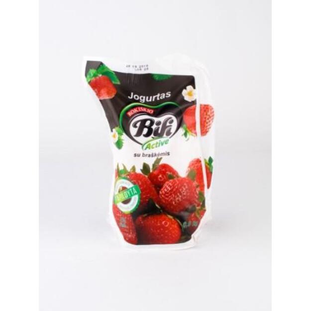 Jogurtas BIFI ACTIVE, 2 %, su braškėmis, 0,9 kg