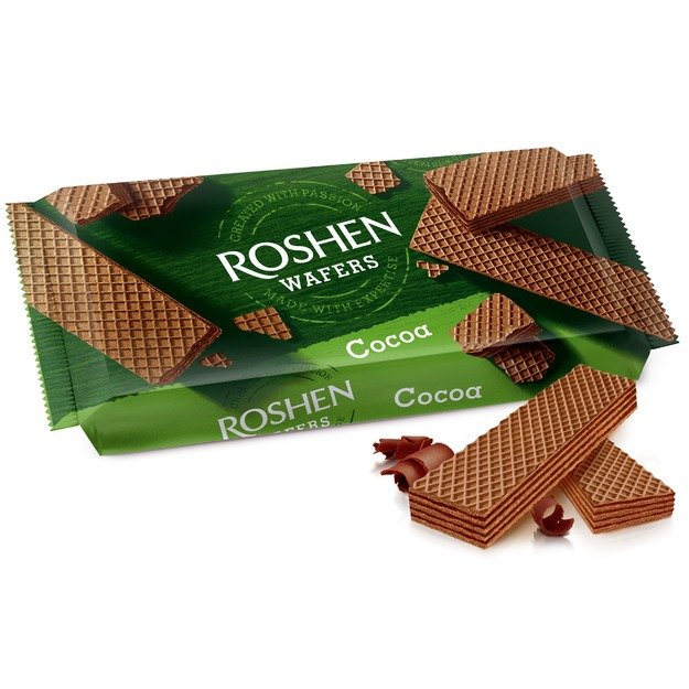 Vafliai ROSHEN WAFERS, su kakava, 216g