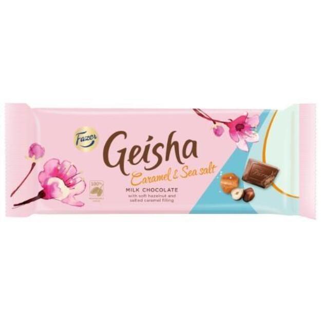 Šokoladas GEISHA su irisų įdaru ir druska 100g