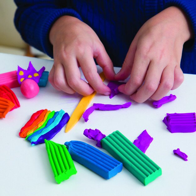 Plastilinas CARIOCA PLASTY, pastelinių spalvų, 100 gr, 6 vnt. 2