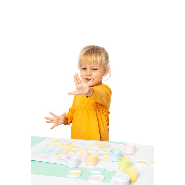 Dažai piešti pirštais JOVI, 35 ml, 5 pastelinės spalvos 5