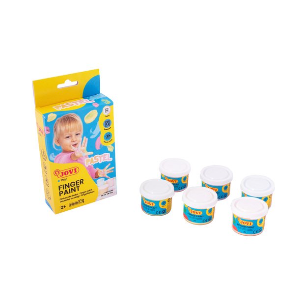 Dažai piešti pirštais JOVI, 35 ml, 5 pastelinės spalvos 2