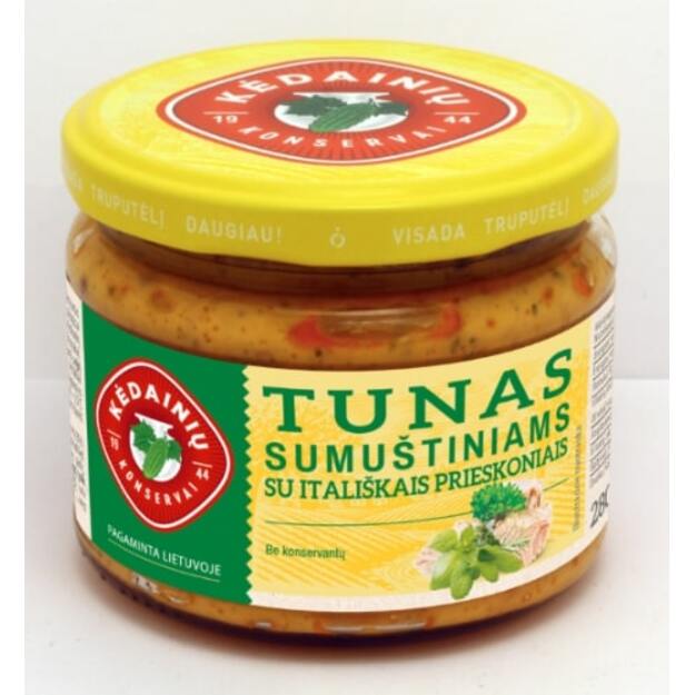 Tunas sumuštiniams KĖDAINIŲ, su itališkais prieskoniais, 280 g