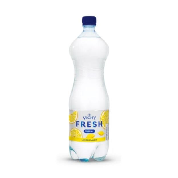 Gazuotas gaivusis gėrimas VICHY FRESH BUBBLES, citrinų skonio, 1,5 l, PET