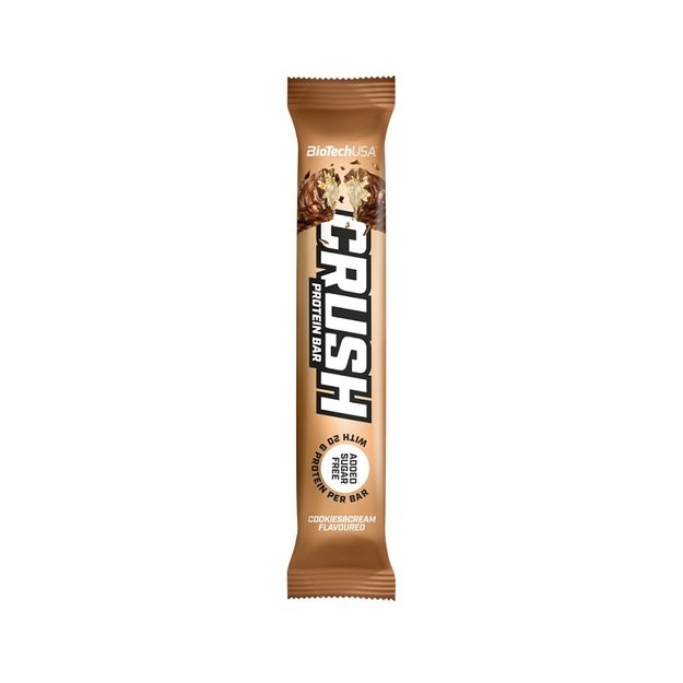 Baltyminis batonėlis BioTechUSA Crush Bar, sausainių ir kremo skonio, 64 g