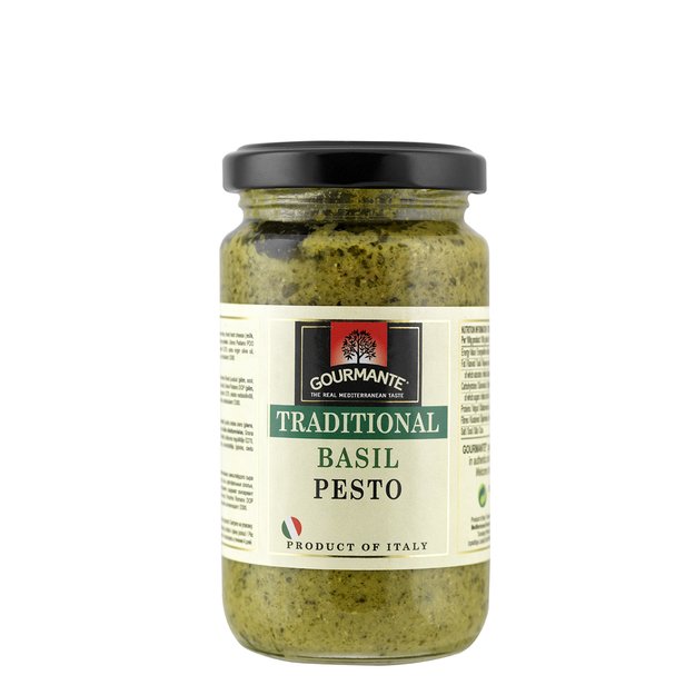 Pesto padažas GOURMANTE, tradicinis, bazilikų, 212 ml