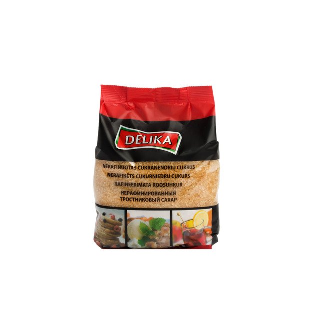 Cukranendrių cukrus DELIKA, nerafinuotas, 500 g