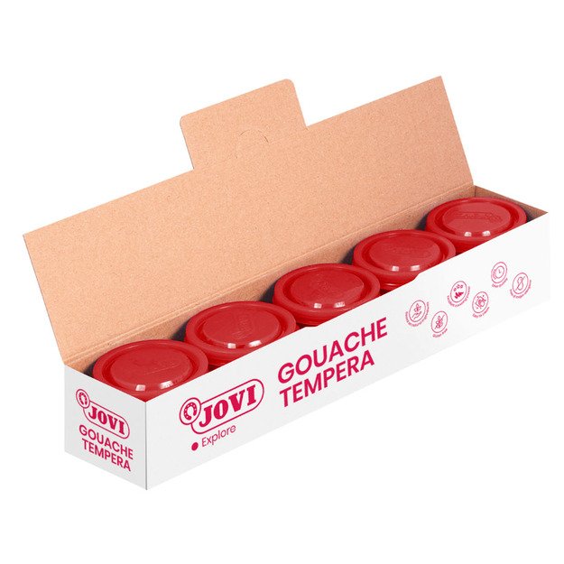 Guašas JOVI Scholar, 5vnt. po 35ml, raudonos sp. 1