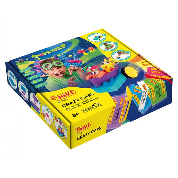 Pašėlę lenktyniniai automobiliai JOVITECH rinkinys. Neoninės spalvos 1