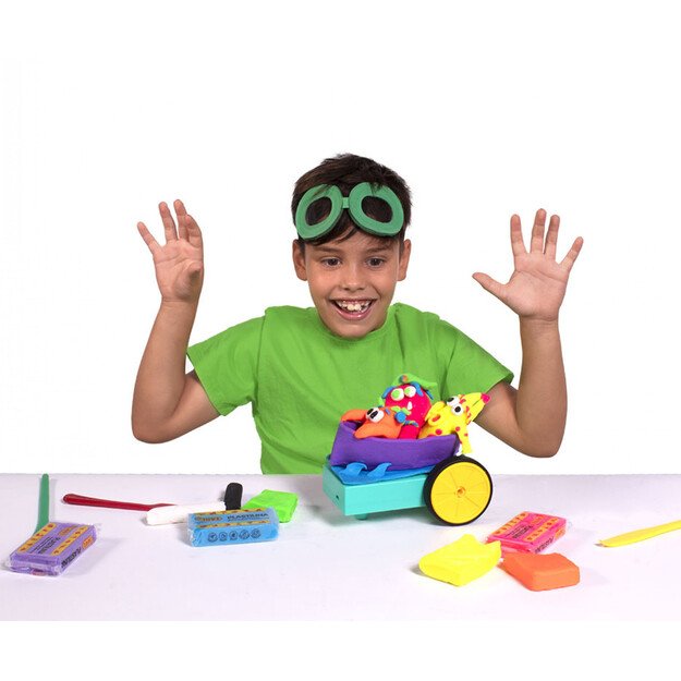 Pašėlę lenktyniniai automobiliai JOVITECH rinkinys. Neoninės spalvos 4