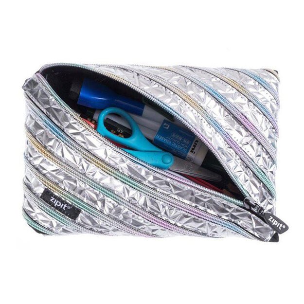 Penalas-pieštukinė ZIPIT Metallic Jumbo Pouch, ZTJ-MT-2, Sidabrinė 1