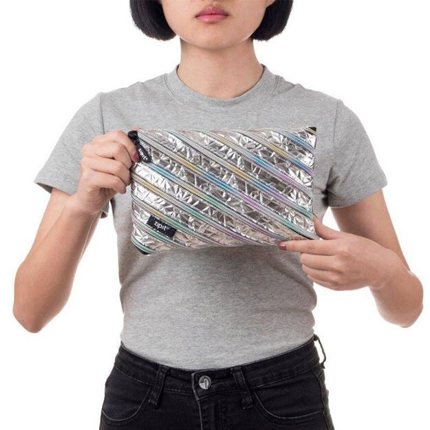 Penalas-pieštukinė ZIPIT Metallic Jumbo Pouch, ZTJ-MT-2, Sidabrinė 3