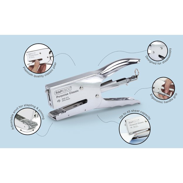 Segiklis RAPESCO Classic, sega 45 lapus, chromuotas 5