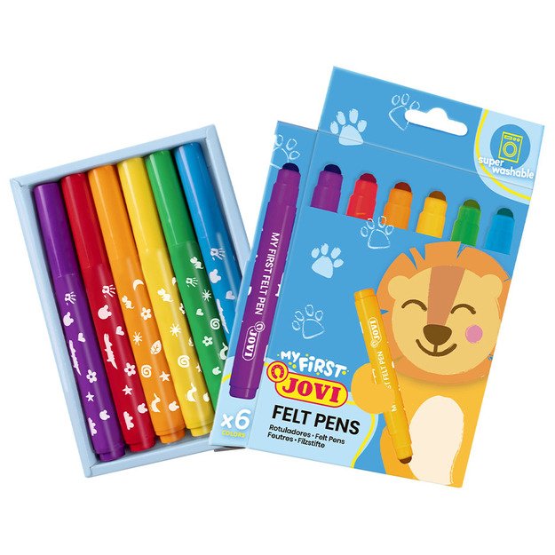 Flomasteriai MY FIRST 6 spalvų rinkinys 1