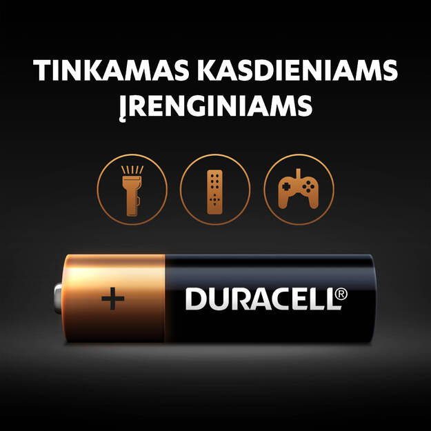 Baterijos DURACELL AA, LR6, 2vnt 3