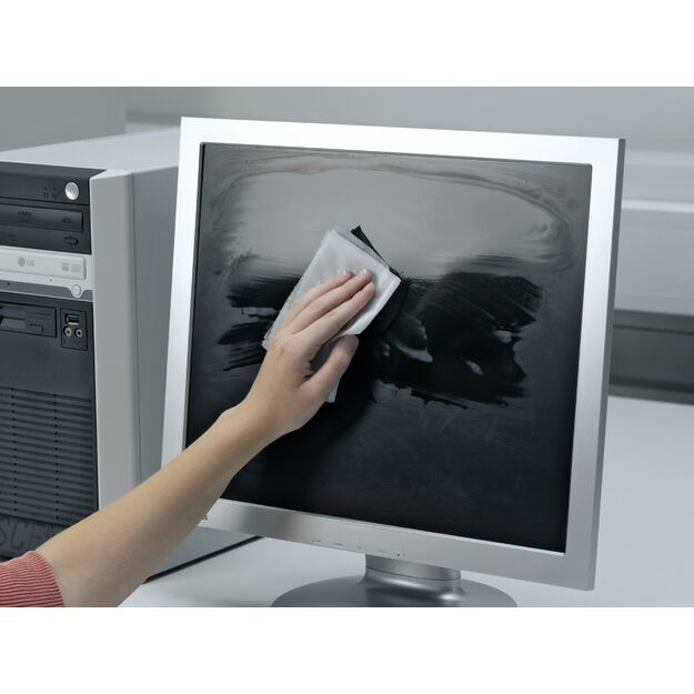 Servetėlės kompiuterio ekranui valyti DURABLE Screenclean, 100 vnt., &scaron;lapios 2