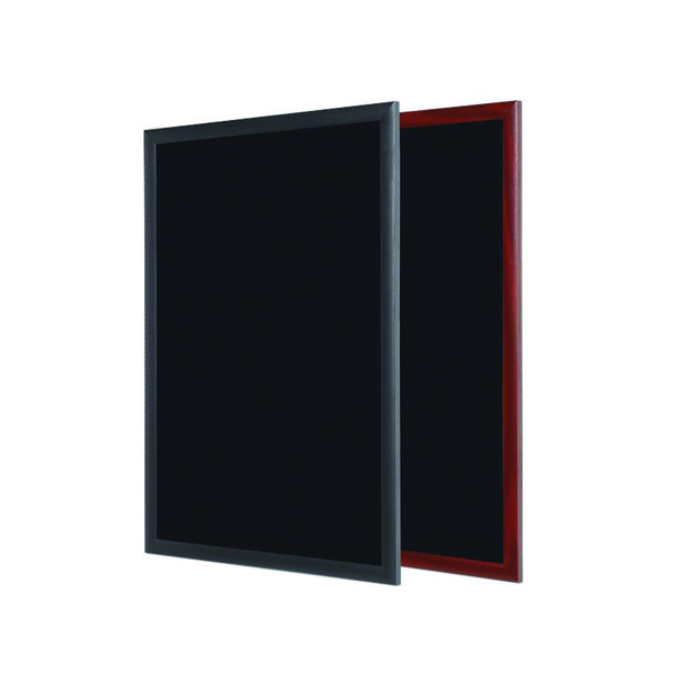 Juoda kreidinė lenta BI-OFFICE 90x60, juodas medinis rėmas