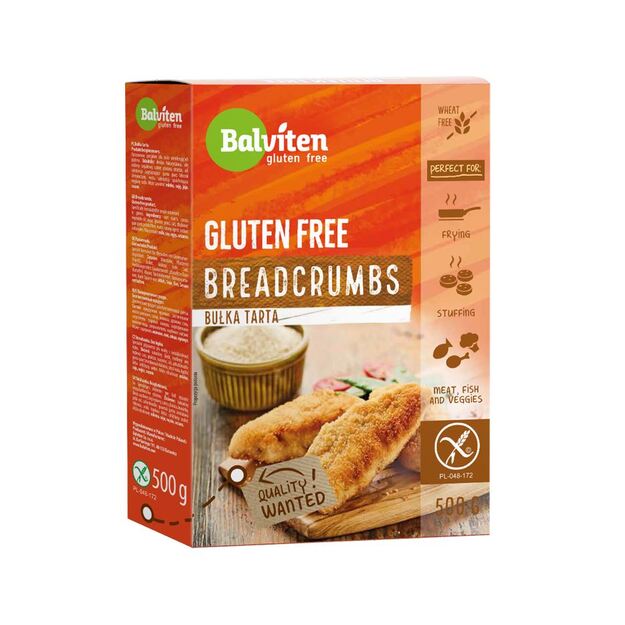 Džiūvėsėliai BALVITEN GLUTEN FREE, 500 g