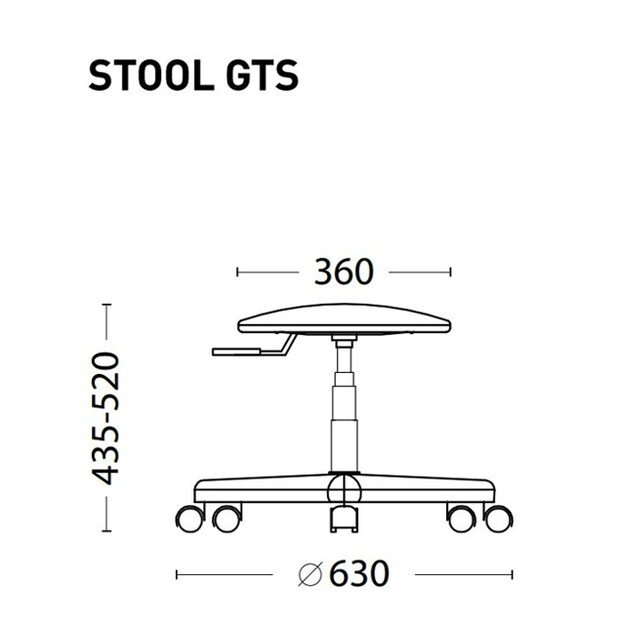 Kėdė NOWY STYL STOOL GTS odos pakaitalas, V - 14, juoda 2