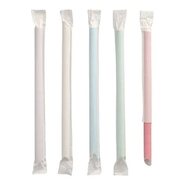 Popieriniai &scaron;iaudeliai Bubble, pasteliniai, individualiai supakuoti, D 12 mm, L 20 cm, 200 vnt 1