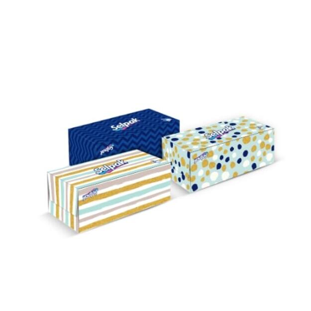 Vienkartinės nosinaitės SELPAK Maxi, 3 sl., 100 serv./pak.