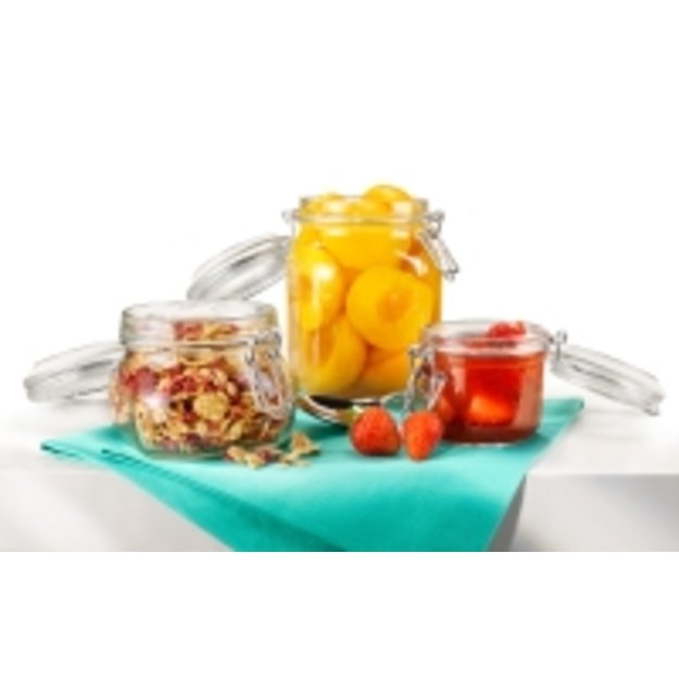 Stiklainis FIDO, su hermetiniu dangteliu, D 83 mm, H 100 mm,  20 cl, vnt.