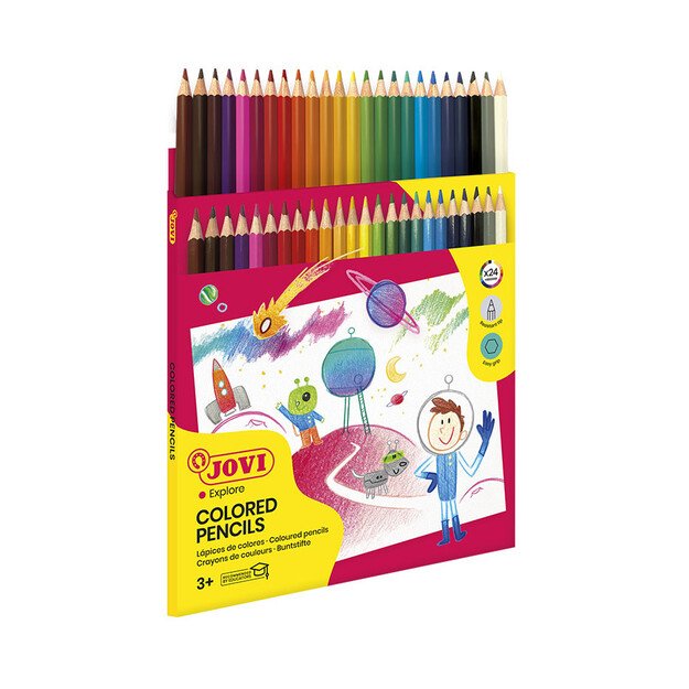 Spalvoti pieštukai JOVI, 24 spalvos 2