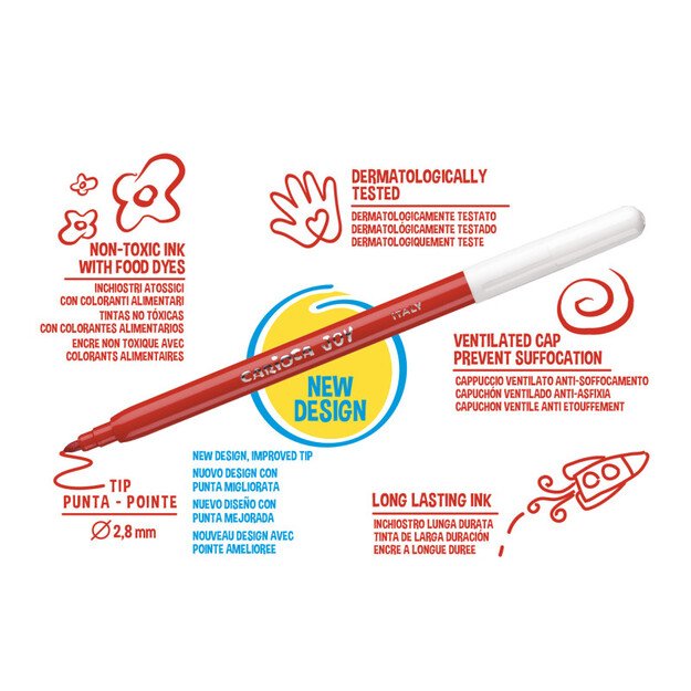 Flomasteriai CARIOCA JOY, 24 spalvos 1