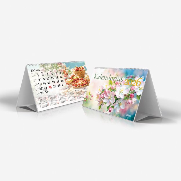 Trikampis stalo kalendorius TENT 2026, 210 x 185 mm