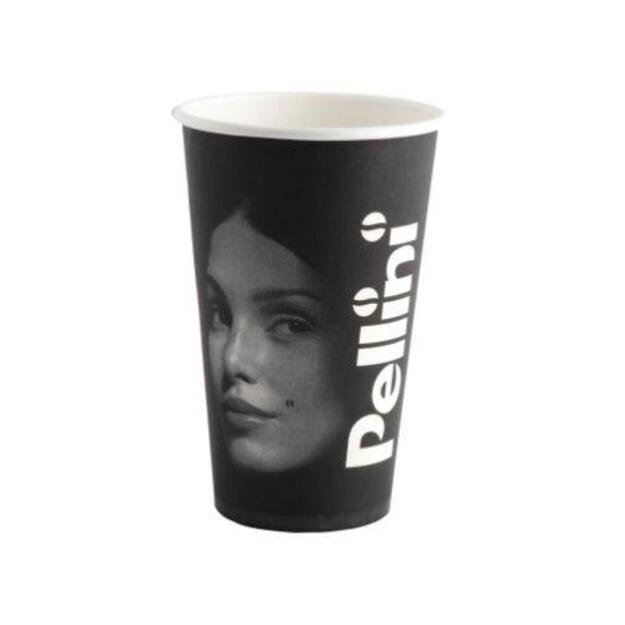 Vienkartiniai puodeliai PELLINI, popieriniai, 234 ml, D 80 mm, 50 vnt.