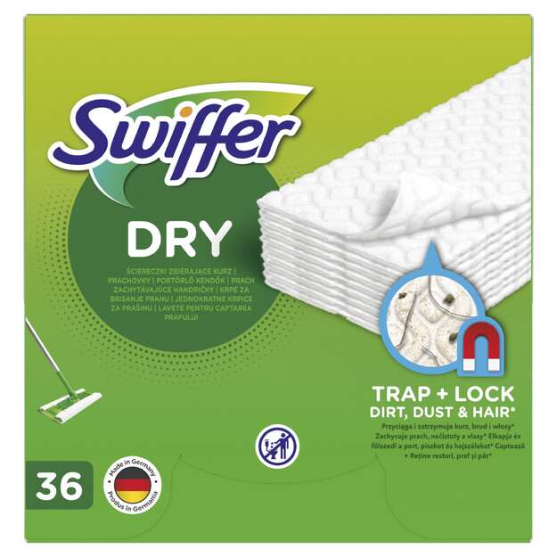 Swiffer Sweeper sausos šluostės, papildymas 36vnt 1