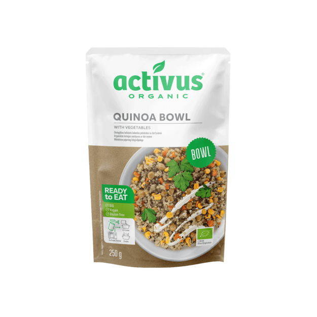 Ekologi&scaron;kas bolivinės balandos patiekalas ACTIVUS su daržovėmis, 250g, LT-EKO-001