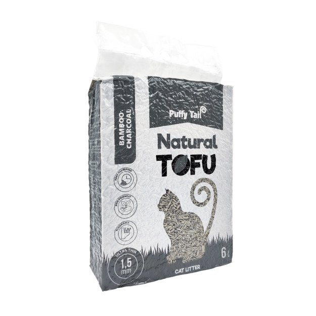 Tofu kraikas PUFFY TAIL bambukinis, 1,5 mm, granulės, 2,4 kg