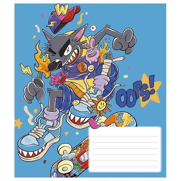 Sąsiuvinis Schoolboy, A5, 12 lapų, 60 gsm, langeliais 5