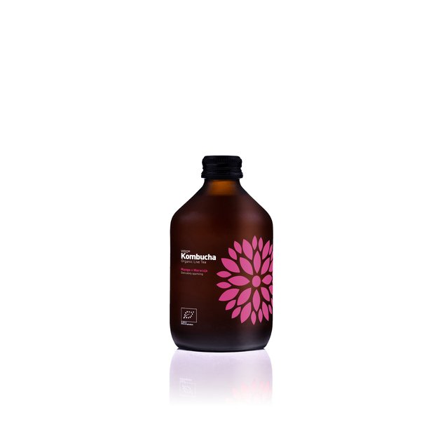 Ekologi&scaron;kas gaivusis arbatos gėrimas VIGO Kombucha, mangas+pasifloras, 330 ml, LT-EKO-001 D