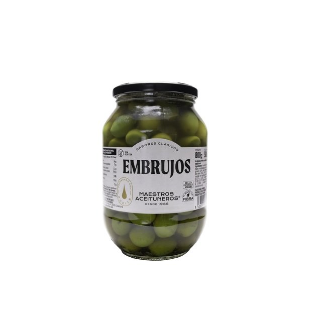 Žaliosios alyvuogės su kauliukais MAESTROS ACEITUNEROS Campo Real, su aliej. ir prieskon. 670/385 g