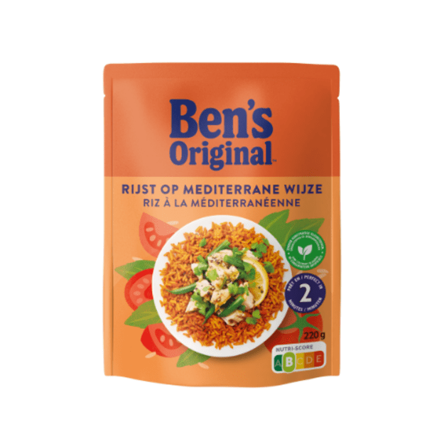 Plikyti ryžiai  BEN S ORIGINAL su pomidorais ir žolelėmis, 220g