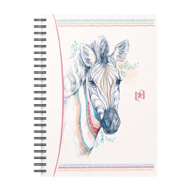 Sąsiuvinis su spirale OXFORD BOHO CHIC, A5, 60 lapų, 90 gsm, langeliais 6