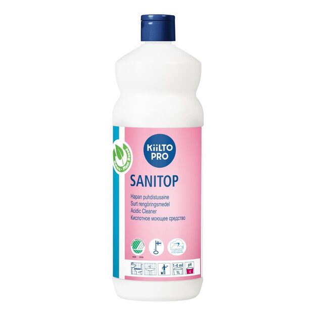 Rūgštinis sanitarinis valiklis KIILTO Sanitop, 1 l