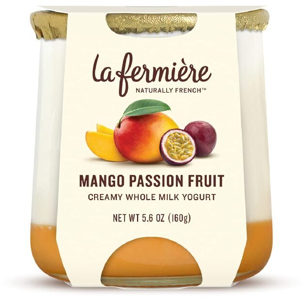 Jogurtas LA FERMIER, su mangu, pasifloru, 2x140 g